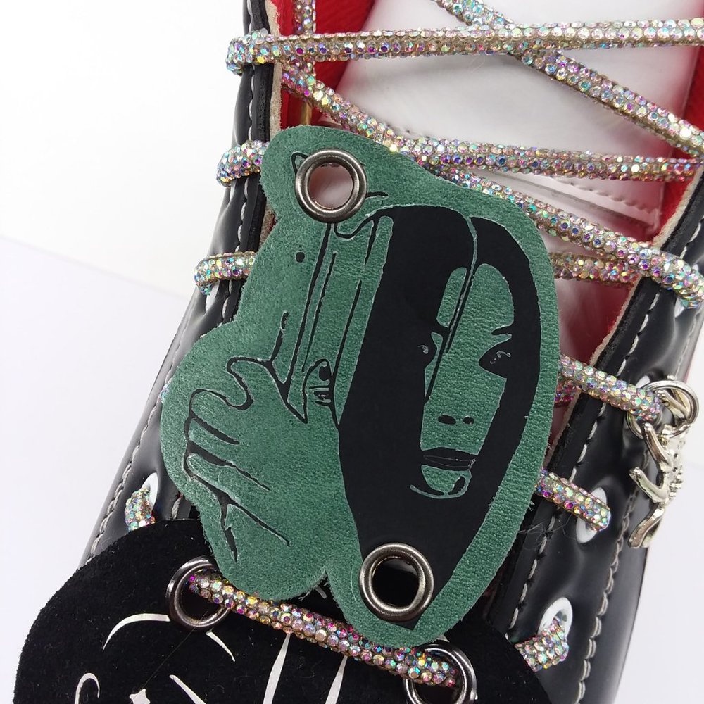 Custom Roller Skates Grudge shoe charm   Leather halloween shoe charm - Picture 6 of 9